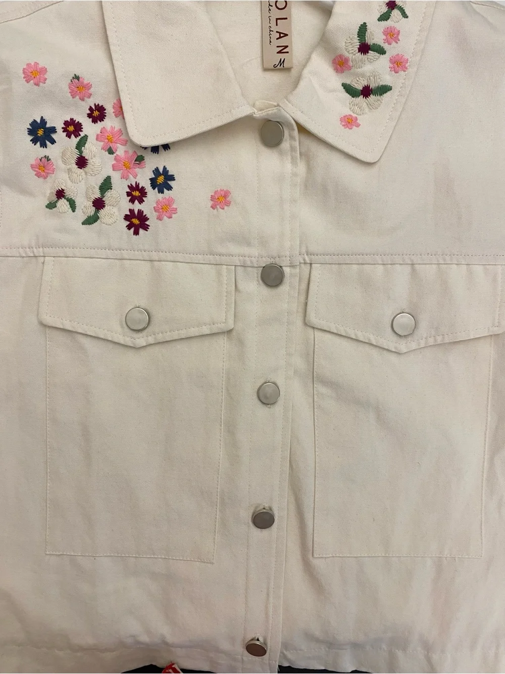 Dolan Anthropologie Floral Embroidered Jacket (M Ptp 21”) NWOT - Picture 5 of 7